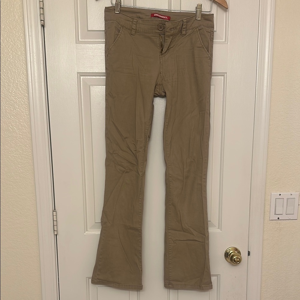 UNIONBAY Tan Flare Wide Leg Jeans